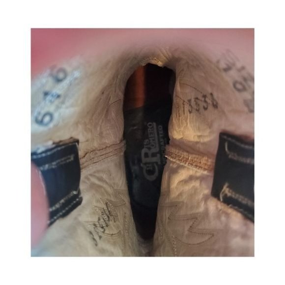 Vintage Chris Romero Men's handcrafted leather western boots size 9.5 color gray - Picture 10 of 11